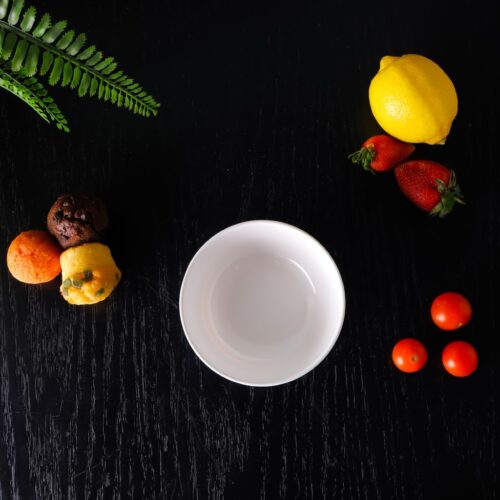 Royalford 4.5″ Melamineware Soup Bowl- RF11802| Lightweight Bowl with Elegant Blue Design| Non-Toxic and Hygienic, Food-Grade Material| Dishwasher Safe Serveware, Chip-Resistant Dinnerware| White and Blue - Image 3