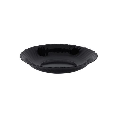 Royalford 8.5″ Opalware Soup Plate- RF11904/ Black-Wave Series, Elegant Color/ Perfect for Serving and Eating Soups / Lightweight, Serveware, Dishwasher-Safe and Microwave Safe/ Black - Image 2