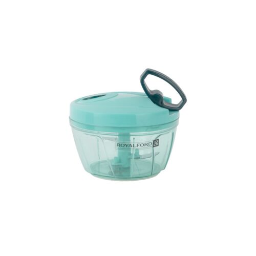 Royalford Pull Chopper- RF11954| 450 ML, Stainless Steel Blade Suitable for Chopping Vegetables and Fruits| Transparent and Durable Body, Food Grade and BPA Free Set for Effective Chopping| Detachable Body Parts for Easy Cleaning| Green