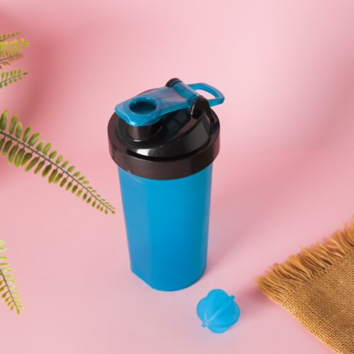 Royalford 700ML Protein Shaker Bottle- RF11957| Premium-Quality Plastic ware for Making Protein Drinks, Designed with Blending Ball for Lump-Free Smooth Shakes| Leak-Proof and Portable Design| Suitable for Indoor and Outdoor Use| Blue - Image 3