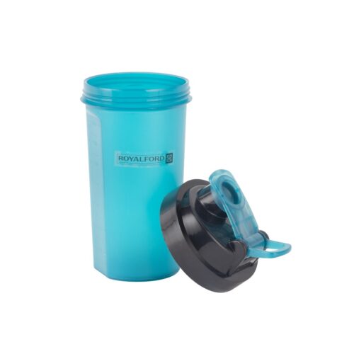 Royalford 700ML Protein Shaker Bottle- RF11957| Premium-Quality Plastic ware for Making Protein Drinks, Designed with Blending Ball for Lump-Free Smooth Shakes| Leak-Proof and Portable Design| Suitable for Indoor and Outdoor Use| Blue - Image 2