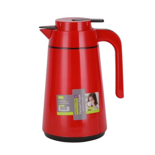Royalford 1.0 L (33.5 oz) Vacuum Flask- RF12168/ with Pink Glass Inner and PP Outer Body/ Keeps Your Drinks Hot or Cold, Asbestos-Free and Hygienic/ Leak-Proof and Portable Design/ Suitable for Indoor and Outdoor Use/ Red - Image 3