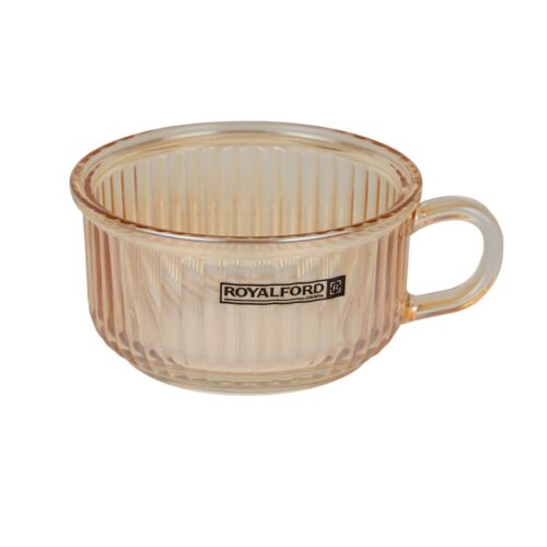 Royalford Glass Bowl with Lid-RF12213/ Sodalime Pot with Side Handle, Mug Design, Perfect for Preparing and Serving Cold and Hot Food, Pasta, Noodles, Cereals, Smoothies, etc./ Clear - Image 2