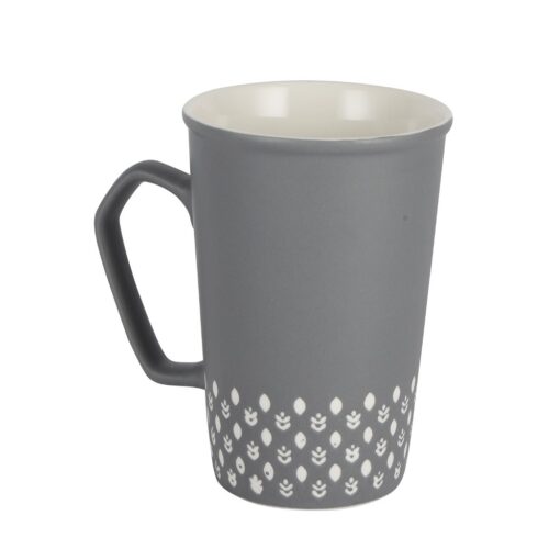 Royalford 414 ml (14 oz) New Bone Mug- RF12285/ Perfect for Hot and Cold Drinks/ Food-Grade, Non-Toxic and Safe to Use/ Stylish, Durable and Long-Lasting Design, It’s Always Coffee Time Quote Printed, Suitable for Gifting/ Grey - Image 3