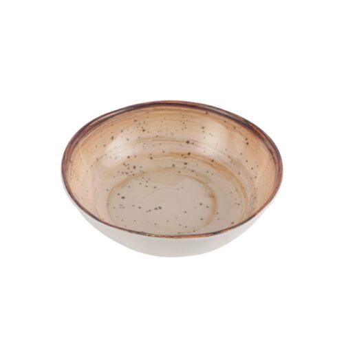 Royalford 6.4″ Fine Stone Melamineware Serving Bowl- RF12380/White Bowl with Elegant Brown Print, Non-Toxic and Hygienic/ Food-Grade Material, Dishwasher Safe/ Perfect for Serving Appetizer, Snack, Dessert, Sushi, Salad, Pasta, Fish, Rice, etc. - Image 2