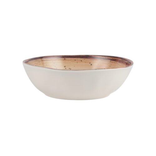 Royalford 6.4″ Fine Stone Melamineware Serving Bowl- RF12380/White Bowl with Elegant Brown Print, Non-Toxic and Hygienic/ Food-Grade Material, Dishwasher Safe/ Perfect for Serving Appetizer, Snack, Dessert, Sushi, Salad, Pasta, Fish, Rice, etc. - Image 3