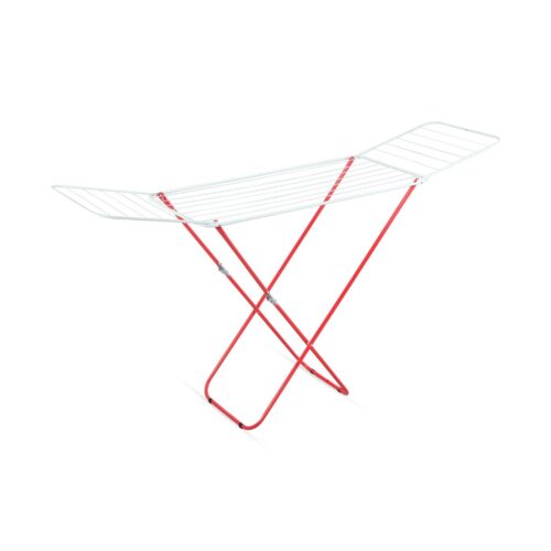 Royalford Cloth Dryer- RF12431/ Large Drying Space, Rustproof Iron Wire and Frame, Foldable, Sturdy, Sleek, Compact and Heavy Storage/ Perfect for Home, Apartments, Hostels, Etc. / White and red