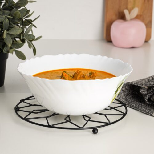 Royalford Trivet Round Ring- RF12447/ 20 cm Iron Heat Pad for Hot Utensils, Pot, Heat-Resistant Stand/ for Dining Table and Kitchen Countertops, Dishwasher Safe/ Black - Image 6