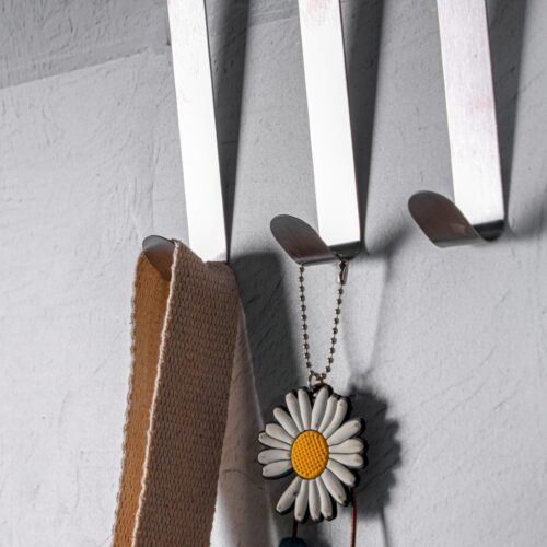 Royalford 4 Piece Cabinet Hook Set- RF12494/ Multi-Purpose Stainless Steel Hooks for Hanging Jewelry, Bags, Towels, Accessories, etc./ No Drilling Required and Easy to Use/ Innovative, Trendy and Anti-Skid/ Sturdy and has High Tensile Strength/ Silver - Image 4