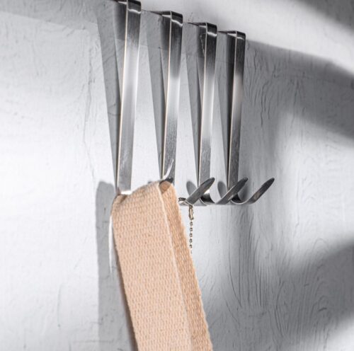 Royalford 4 Piece Cabinet Hook Set- RF12494/ Multi-Purpose Stainless Steel Hooks for Hanging Jewelry, Bags, Towels, Accessories, etc./ No Drilling Required and Easy to Use/ Innovative, Trendy and Anti-Skid/ Sturdy and has High Tensile Strength/ Silver - Image 5