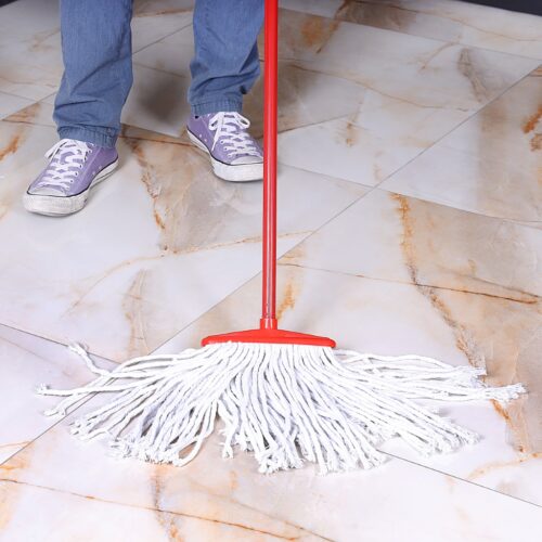 Royalford RF1507FW/S Cotton String Floor Mop with Stick 40Cm – Long & Durable Metal Handle | High-Quality Handle | Ideal for Cleaning all kind of Tile, Wooden floor, Marble Floor & More - Image 3