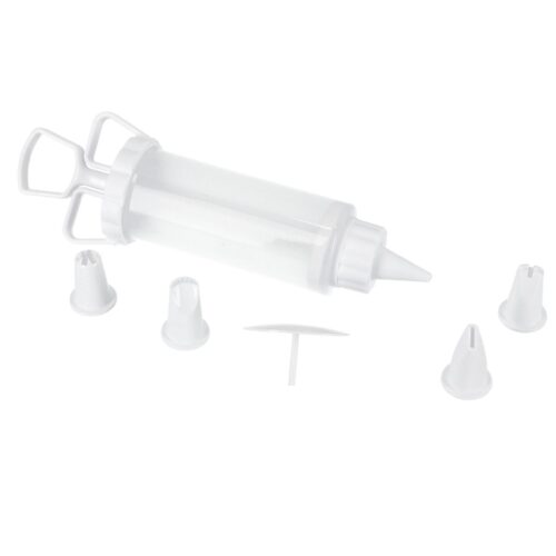 Royalford RF1662-IS5 Icing Syringe – Cupcake Filling Injector with 5 Icing Nozzles for Dessert Cream Piping Syringe Nozzles Kits Ideal for Cup Cakes, Cookies, Cake Decoration & More