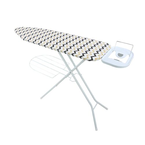 Royalford RF1968IB 144 x 38 cm Ironing Board with Steam Iron Rest, Heat Resistant, Contemporary Lightweight Iron Board with Adjustable Height and Lock System