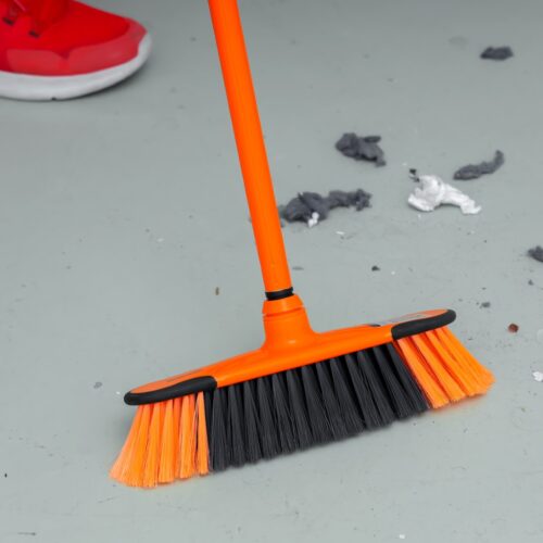 Long Floor Broom with Strong Iron Handle, RF2370-FB | Upright Long Handle Broom with Stiff Bristles – Multipurpose Cleaning Tool Perfect for Home or Office Use - Image 3