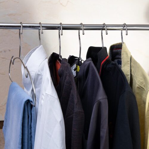 6Pcs Metal Hangers Set, 360 Rotating Swivel Hook | RF2574 | Home Premium Coat Hangers Set for Ties | High-Quality Metal Construction | Non-Slip Design - Image 4