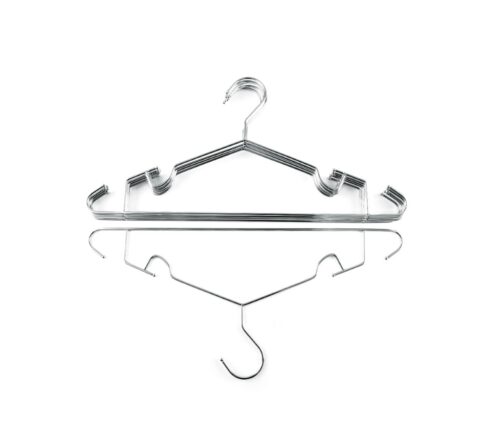 6 pcs Metal Hanger Set, 360 Rotating Swivel Hook | RF2575 | Home Premium Coat Hangers Set for General Use | High-Quality Metal Construction & Non-Slip Design