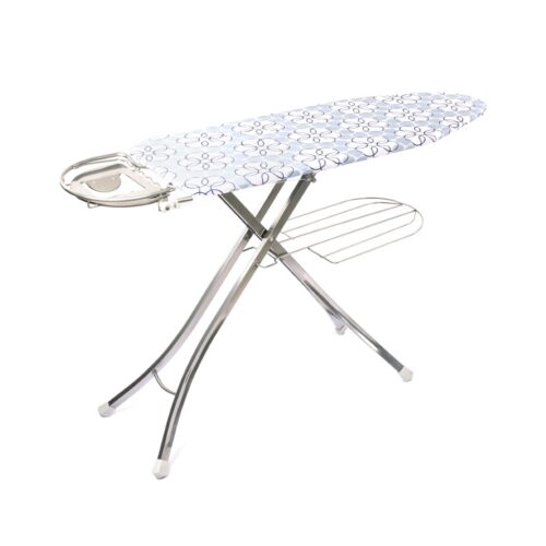 Royalford RF365IBL 127×46 cm Ironing Board with Steam Iron Rest, Heat Resistant, Contemporary Lightweight Iron Board with Adjustable Height and Lock System