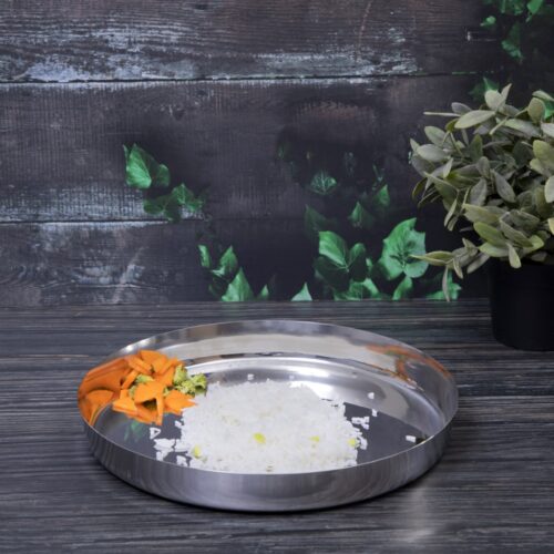 Royalford 11-inch Stainless Steel Thali Plate – Round Quarter Plate | Dishwasher Safe | Thali for Multi-Purpose | Ideal for Home, Hostel. Hotel & Restaurants - Image 4