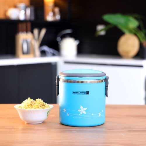 Royalford 1.80L 2-in-1 Lunch Box with Stainless Steel Inner | Portable Stainless Steel Stackable Compartment Lunch/Snack Box, 2-Tier Bento /Food Container, Leak-proof | Microwave & Dishwasher | Ideal for Office Trekking & More - Image 4