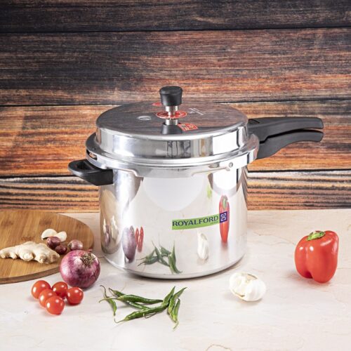 Royalford RF5929 10L Aluminium Induction Base Pressure Cooker – Lightweight & Durable Cooker with Lid, Cool Touch Handle and Safety Valves – Ideal for Gas and Solid Hotplates | 5 Years Warranty - Image 4