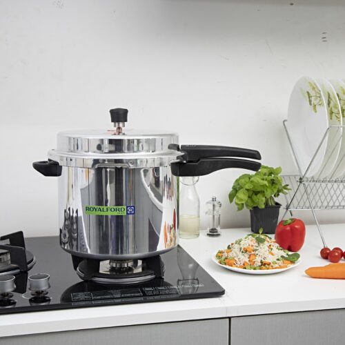 Royalford RF5929 10L Aluminium Induction Base Pressure Cooker – Lightweight & Durable Cooker with Lid, Cool Touch Handle and Safety Valves – Ideal for Gas and Solid Hotplates | 5 Years Warranty - Image 6
