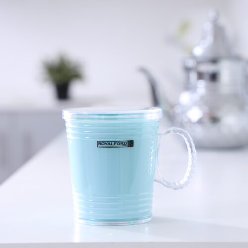 Royalford 300ml Acrylic Water Cup with Loop Handle – Large Coffee Mug, Durable, Safe & Lightweight Acrylic | Freezer Safe | Thick Wall Mug | Ideal for Hot & Cold Drinks with Grip Handle - Image 4