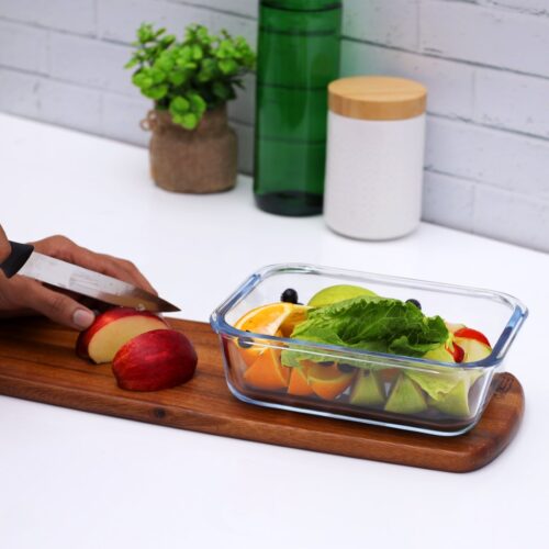Royalford RF6248 600ml Glass Meal Prep Container | Reusable, Airtight Food Storage Tray with Snap Locking Lid | Microwavable, Freezer, Oven & Dishwasher Safe| Use for Storage Food Container Bento Lunch Box - Image 5