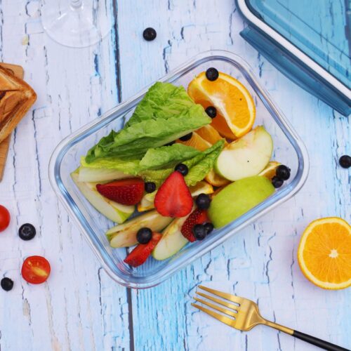Royalford RF6248 600ml Glass Meal Prep Container | Reusable, Airtight Food Storage Tray with Snap Locking Lid | Microwavable, Freezer, Oven & Dishwasher Safe| Use for Storage Food Container Bento Lunch Box - Image 6