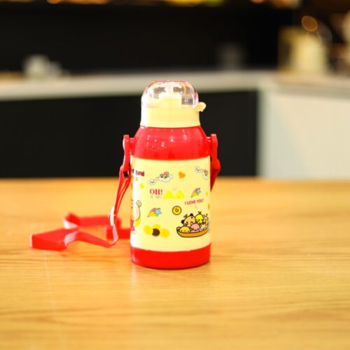 Royalford 500 ml Water Bottle – Kids Water Bottle, Toddler Water Bottle with Bendy Straw | Portable with Hanging Loop| Flip-Top Spill-Free Baby Sippy | Ideal School, Outings, Functions & More - Image 3