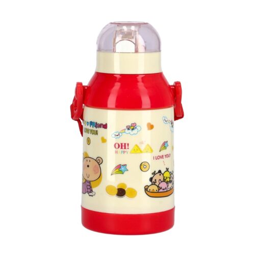Royalford 500 ml Water Bottle – Kids Water Bottle, Toddler Water Bottle with Bendy Straw | Portable with Hanging Loop| Flip-Top Spill-Free Baby Sippy | Ideal School, Outings, Functions & More - Image 2