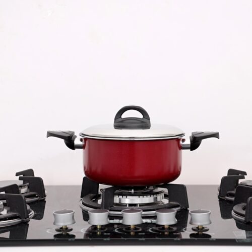 Royalford RF6439 Non-Stick Ceramic Casserole with Glass Lid 22 cm- Durable Non-stick Coating, High-Quality Construction With Comfortable Resistant Handle | Non-Stick Dish for Gas, Induction & Ceramic Hobs - Image 4