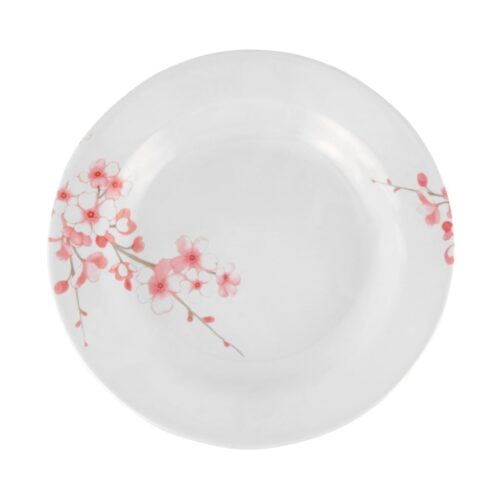 Royalford RF6729 10″ Melamine Ware Deep Plate – Soup Plates Pasta Plates | Plate with Playful Classic Decoration | Microwave & Dishwasher Safe | Ideal for Soup, Desserts, Ice Cream & More (White)