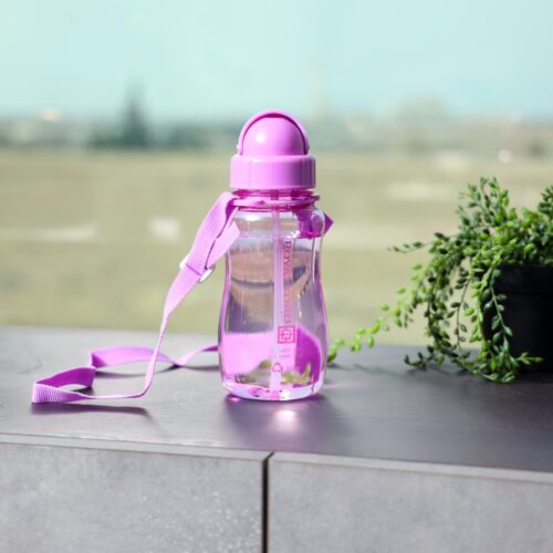 Royalford RF7581PP 500 ml Water Bottle – Kids Water Bottle, Toddler Water Bottle with Bendy Straw | Portable with Hanging Loop| Flip-Top Spill-Free Baby Sippy | Ideal School, Outings, Functions & More - Image 3