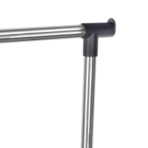 Royalford Stainless Steel Garment Cloth Dryer Rack – 2 Adjustable Garment Rack Poles, Hanging Rail Clothes Stand with Casters | Portable Lightweight | Ideal for Home Office, Hallway, Bedroom - Image 2