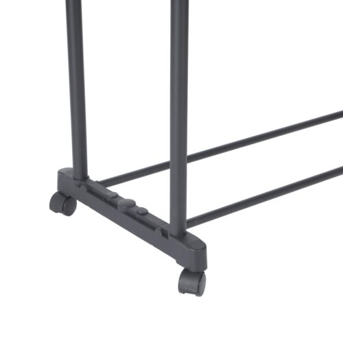 Royalford Stainless Steel Garment Cloth Dryer Rack – 2 Adjustable Garment Rack Poles, Hanging Rail Clothes Stand with Casters | Portable Lightweight | Ideal for Home Office, Hallway, Bedroom - Image 3