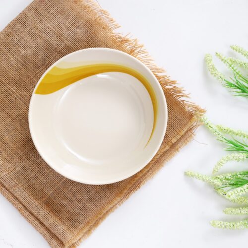 Royalford 8.5-inch Melamine Ware Super Rays Serving Bowl – Portable, Lightweight Breakfast Cereal Dessert Serving Bowl | Dishwasher & Microwave Free | Ideal for Rice, Pasta, Desserts & More (Orange) - Image 4