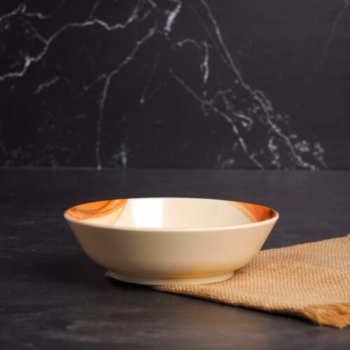 Royalford 7.5-inch Melamine Ware Super Rays Serving Bowl – Portable, Lightweight Breakfast Cereal Dessert Serving Bowl | Dishwasher & Microwave Free | Ideal for Rice, Pasta, Desserts & More| Brown - Image 4