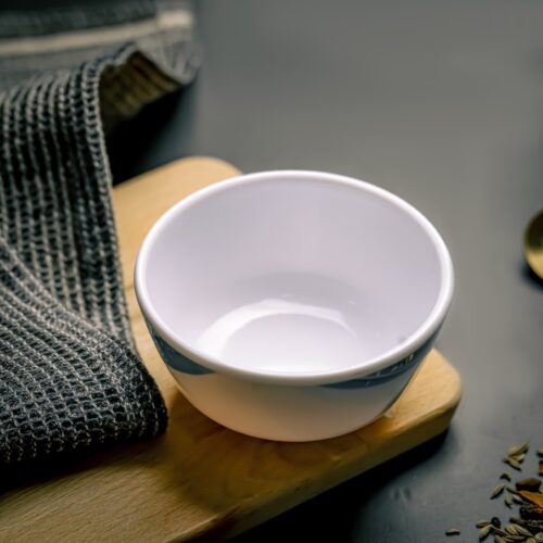 Royalford RF8700 3.5″ Super Rays Melamine Small Bowl| Portable, Lightweight Bowl Breakfast Cereal Dessert Serving Bowl | Dishwasher & Microwave Safe | Ideal for Rice, Pasta, Deserts, Icecream & More| White and Green - Image 5