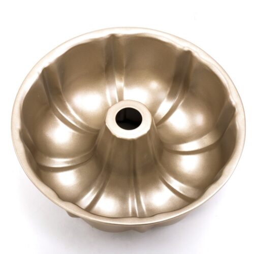 Royalford RF8801 Bundt Form Pan (Size 25.5 x 8 cm, 0.7 mm), Premium Gold Colour Non-Stick Round Cake Tins, Durable Cake Trays for Baking - Image 2