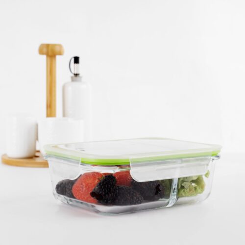 Royalford RF8816 1000ml Glass Meal Prep Container | Reusable, Airtight Food Storage Box with 2 Compartments| Microwavable, Freezer, Oven & Dishwasher Safe| Use for Storage Food Container Bento Lunch Box - Image 2