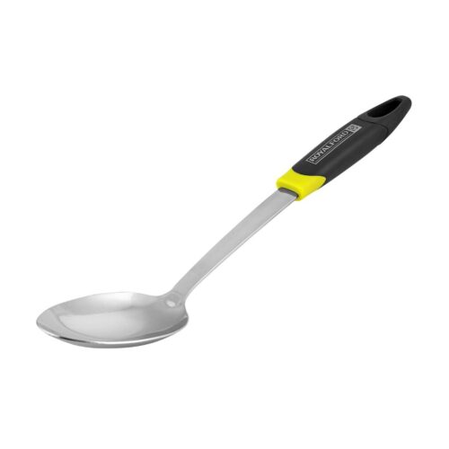 Royalford RF8911 Stainless Steel Serving Spoon | ABS Handle | Comfortable Grip Rice Spoon, Hanging Loop | ABS Material | Ideal to Serve Rice, Vegetable, Sweets & More