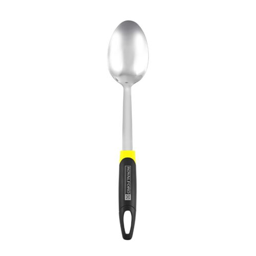 Royalford RF8911 Stainless Steel Serving Spoon | ABS Handle | Comfortable Grip Rice Spoon, Hanging Loop | ABS Material | Ideal to Serve Rice, Vegetable, Sweets & More - Image 2