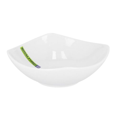 Royalford RF9256 6.5-inch Magnesia Square Bowl – Portable, Lightweight Breakfast Cereal Dessert Serving Bowl | Highly Durable Porcelain Material | Ideal for Rice, Pasta, Deserts & More (White)