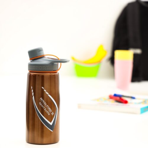 Royalford RF9364 700ml Stainless Steel Sports Water Bottle – Reusable Water Bottle Wide Mouth with Hanging Clip | Sports Bottle | Perfect while Travelling, Camping, Trekking & More | 1 Year Warranty - Image 3