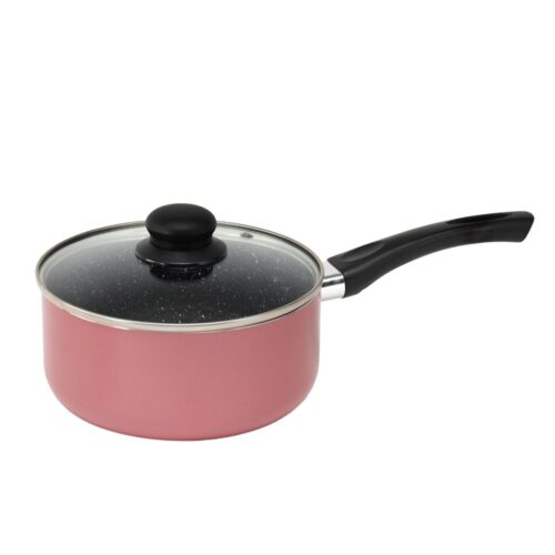 8 pcs Aluminium Cookware Set with Granite Coating, RF9437 | 3 Layer Construction, Strong Aluminium Body, CD Bottom, Tempered Glass Lid with Steel Frame - Image 3