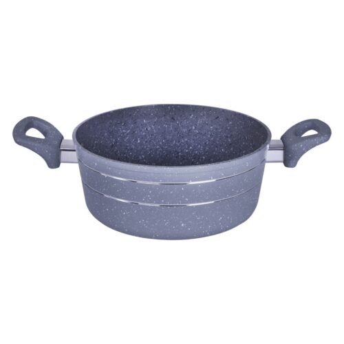 Royalford 24cm Die-Cast Aluminium Casserole with Glass Lid – Durable Marble Coating, High-Quality Aluminium Construction | Non-Stick Dish for Gas, Induction & Ceramic Hobs - Image 3