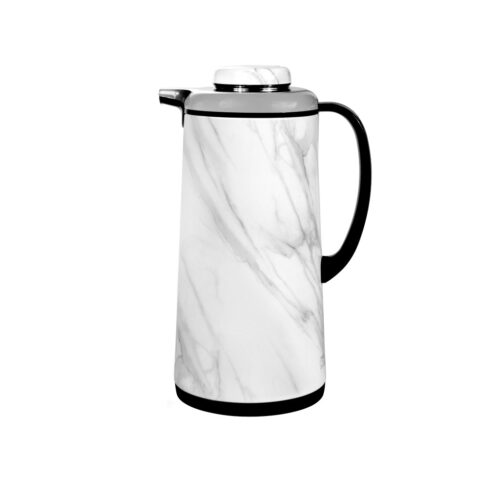 Royalford RF9592 Royalford 1.3 L Double Wall Vacuum Flask | Marble Designed – Heat Insulated Thermos for Long Hour Heat/Cold Retention | Comfortable Handle | Ideal for Hot Water, Tea, Beverage