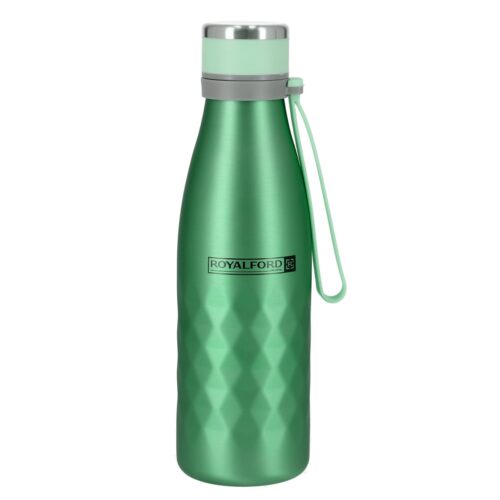 Royalford RF9671 700ml Stainless Steel Sports Water Bottle – Reusable Water Bottle Wide Mouth with Hanging Clip | Sports Bottle | Perfect while Travelling, Camping, Trekking & More (Rose Gold) - Image 3