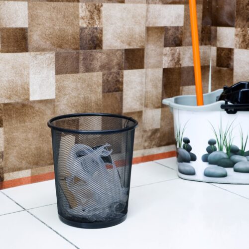 Royalford RF9796 Mesh Waste Bin – Portable Round Metal Small Trash Can Wastebasket, Garbage Container Bin Paper Bin | Compact Design | Ideal for Bathrooms, Kitchens, Home Offices & More - Image 3