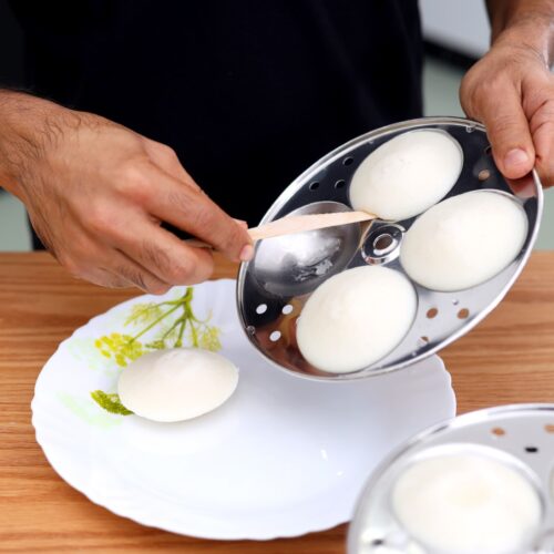 Royalford Stainless Steel Idly Stand- RF9876| Multi-Sectional Design with 3 Racks and Makes 12 Idlis, Mini Hole Mechanism for Soft and Perfect Idlis| Premium-Quality, Food-Grade, Healthy and Hygienic| Durable Construction with Balanced Heat Flow| Silver - Image 4